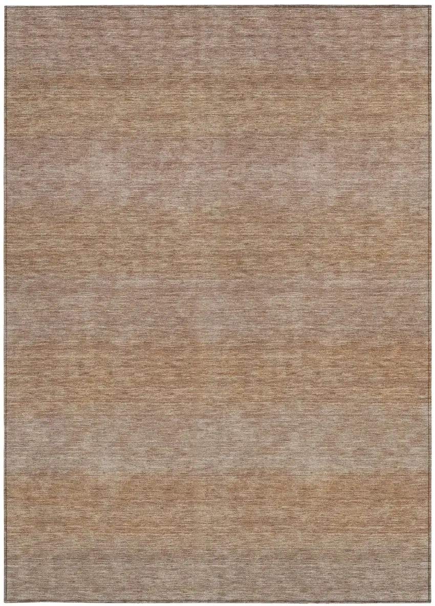 Beige And Brown Striped Washable Indoor Outdoor Area Rug Photo 5