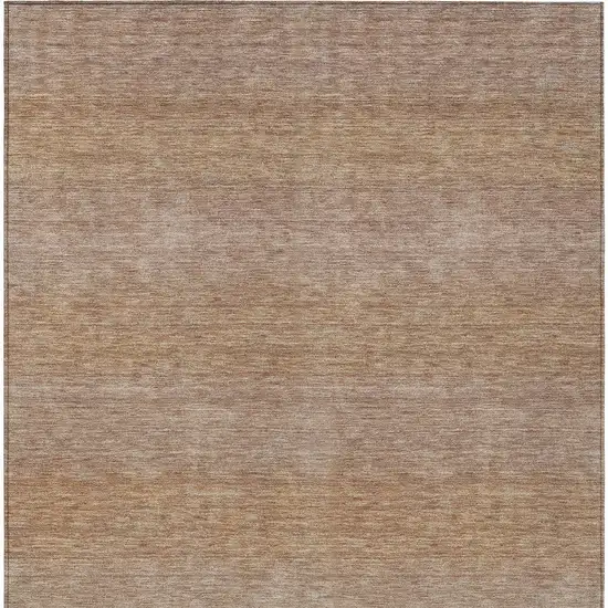 Beige And Brown Striped Washable Indoor Outdoor Area Rug Photo 4