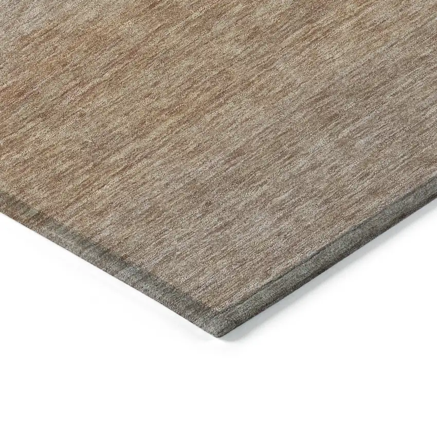 Beige And Brown Striped Washable Indoor Outdoor Area Rug Photo 3