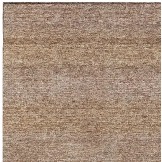 Beige And Brown Striped Washable Indoor Outdoor Area Rug Photo 4