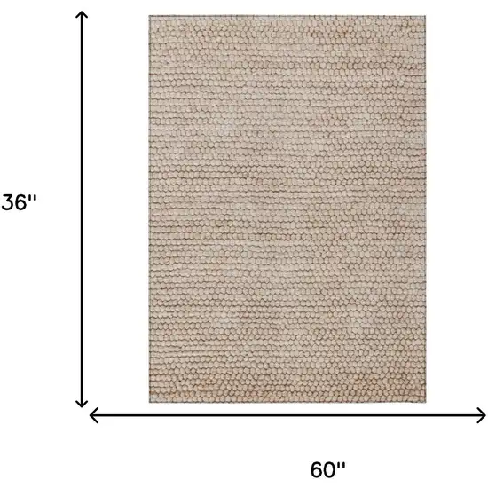 Beige And Brown Striped Washable Indoor Outdoor Area Rug Photo 7