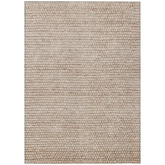 Beige And Brown Striped Washable Indoor Outdoor Area Rug Photo 2