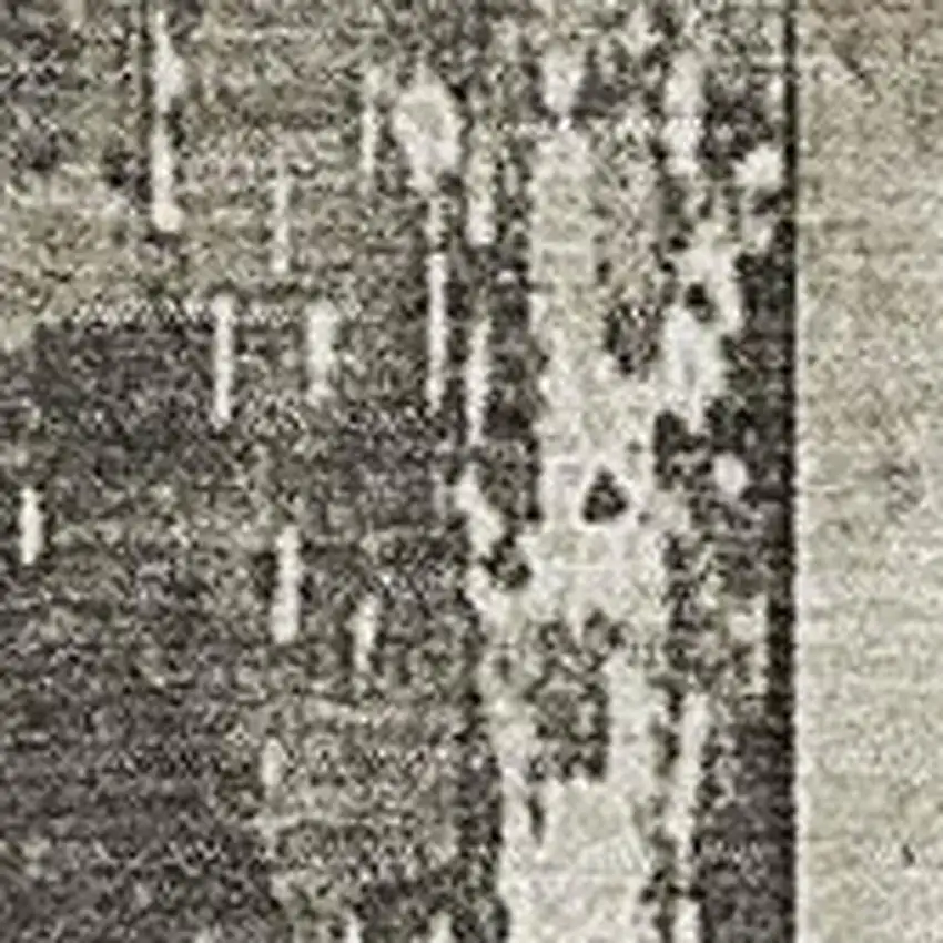 Beige And Charcoal Striped Washable Indoor Outdoor Area Rug Photo 3