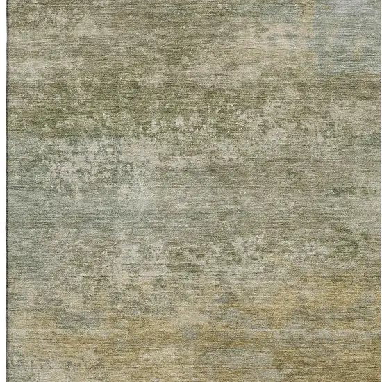 Beige And Copper Abstract Washable Area Rug With UV Protection Photo 3