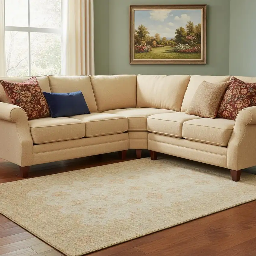 Beige And Copper Oriental Washable Area Rug With UV Protection Photo 2