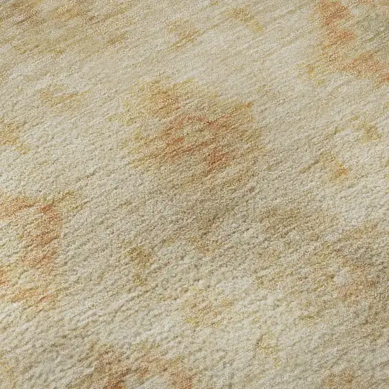 Beige And Copper Oriental Washable Area Rug With UV Protection Photo 9