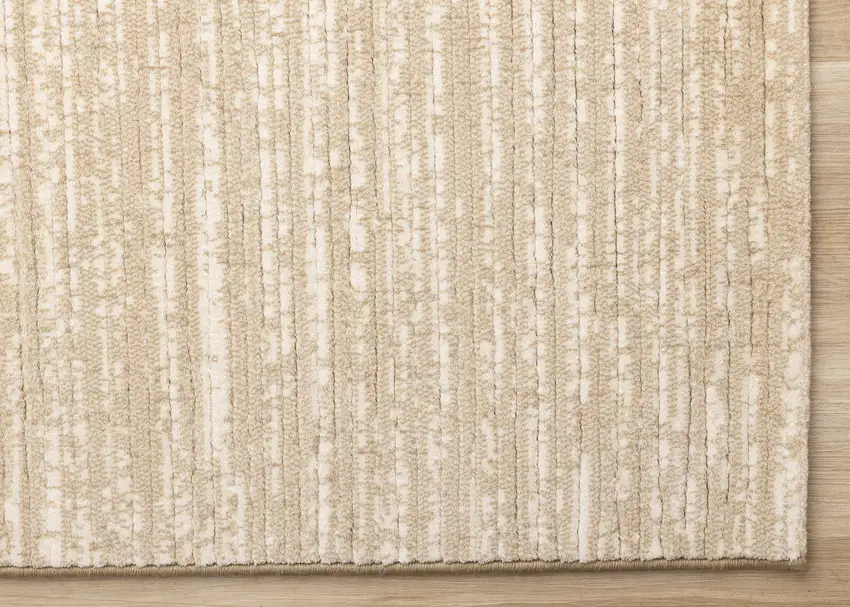 Beige And Cream Abstract Area Rug Photo 7