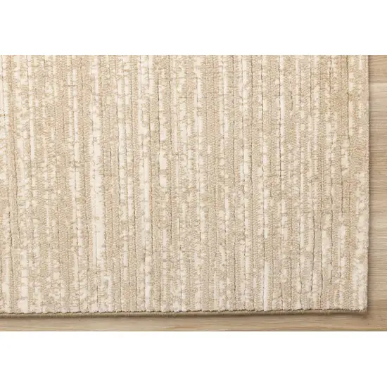 Beige And Cream Abstract Area Rug Photo 7