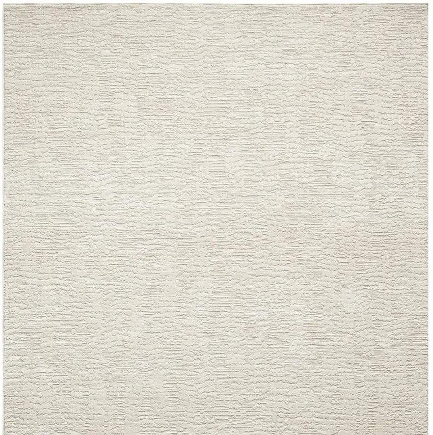 Beige And Cream Abstract Area Rug Photo 8
