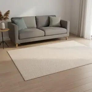 Photo of Beige And Cream Chevron Area Rug