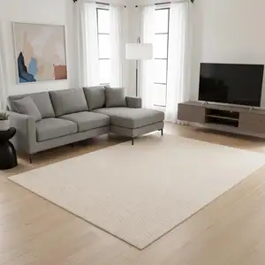 Photo of Beige And Cream Chevron Area Rug