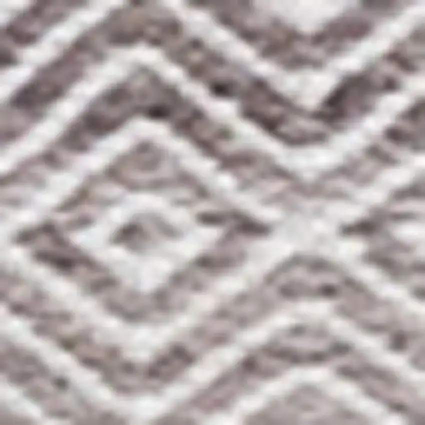 Beige And Cream Geometric Hand Woven Area Rug Photo 4