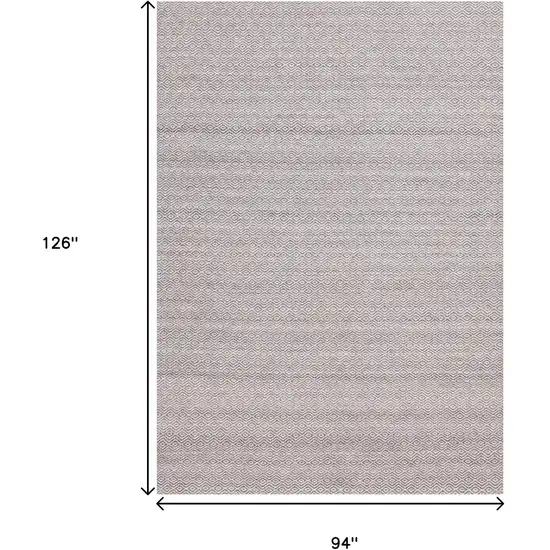 Beige And Cream Geometric Hand Woven Area Rug Photo 3