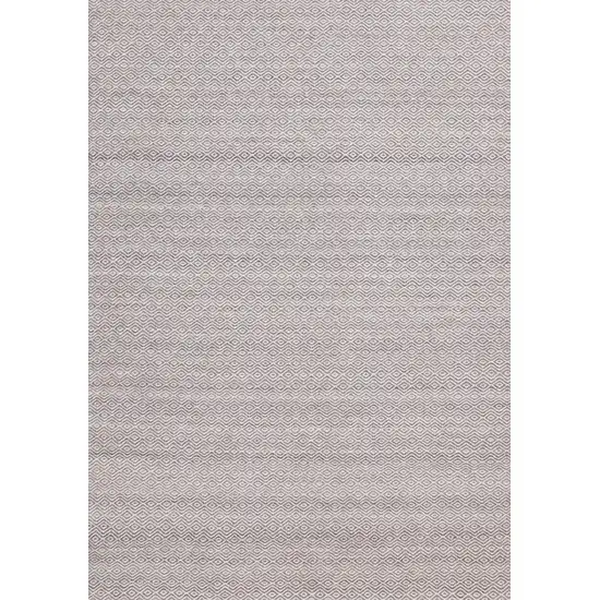 Beige And Cream Geometric Hand Woven Area Rug Photo 2