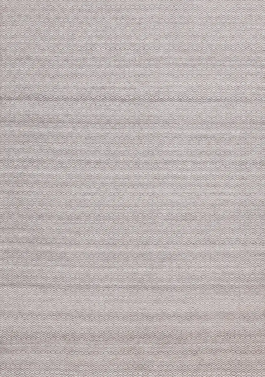 Beige And Cream Geometric Hand Woven Area Rug Photo 2