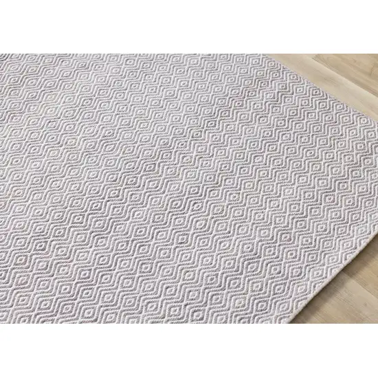 Beige And Cream Geometric Hand Woven Area Rug Photo 8