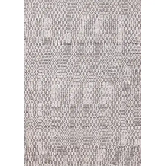 Beige And Cream Geometric Hand Woven Area Rug Photo 5