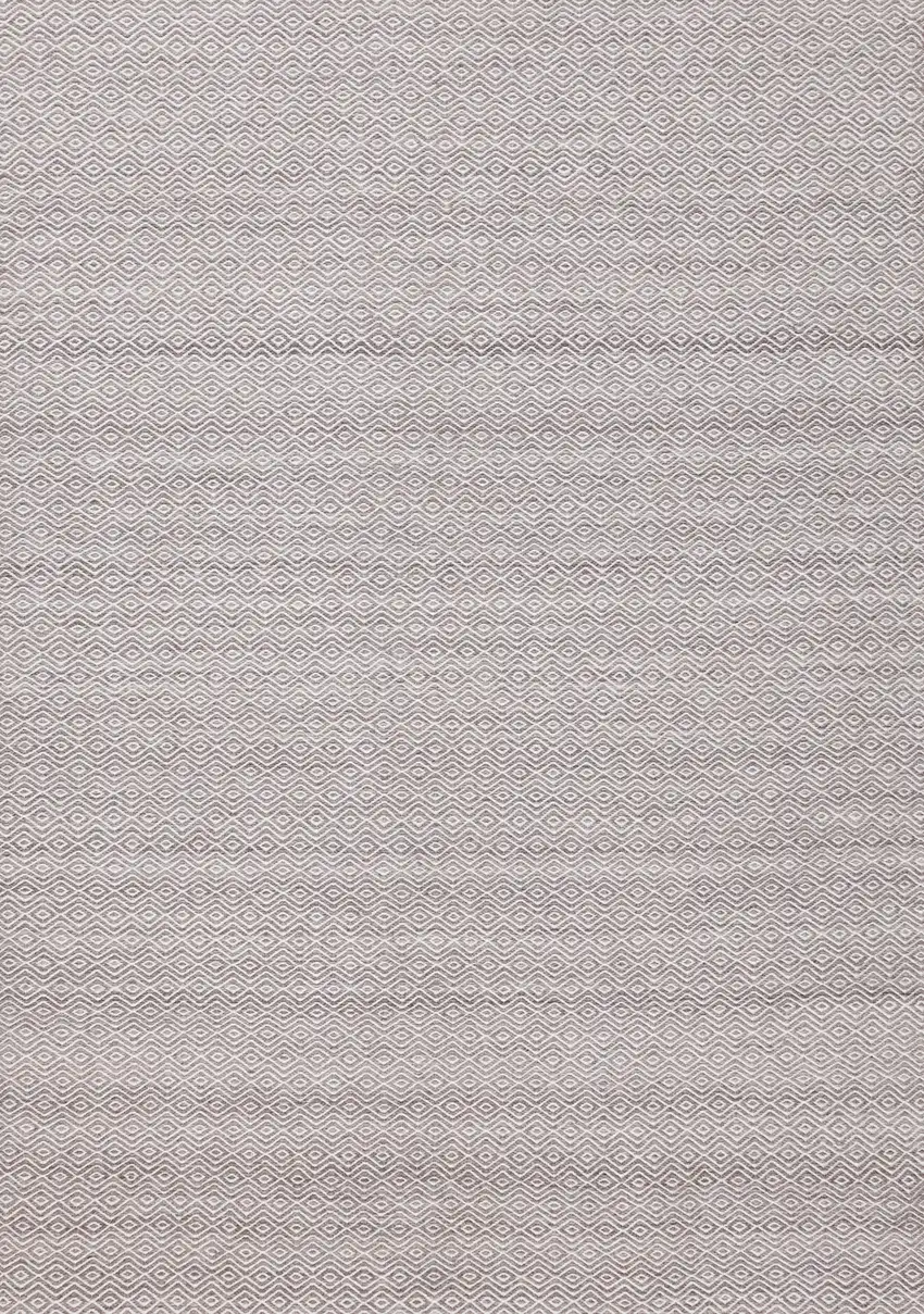 Beige And Cream Geometric Hand Woven Area Rug Photo 5