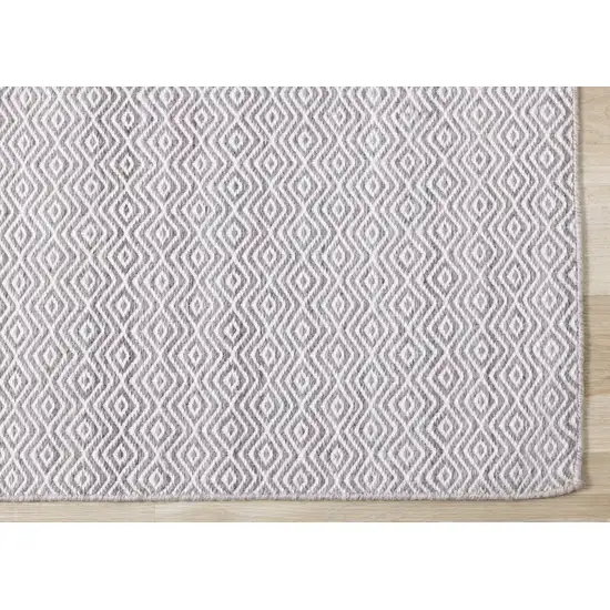 Beige And Cream Geometric Hand Woven Area Rug Photo 9