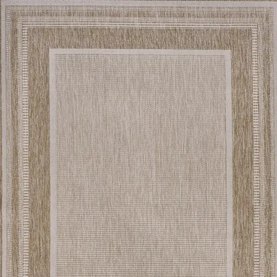 Beige And Cream Indoor Outdoor Area Rug Photo 2