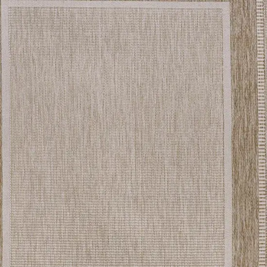 Beige And Cream Indoor Outdoor Area Rug Photo 2