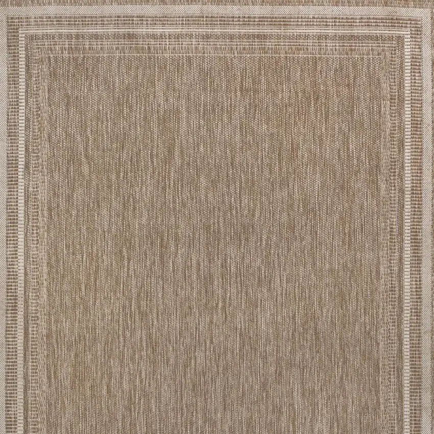 Beige And Cream Indoor Outdoor Area Rug Photo 3