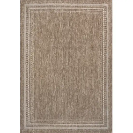 Beige And Cream Indoor Outdoor Area Rug Photo 1