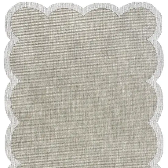 Beige And Cream Indoor Outdoor Area Rug Photo 3