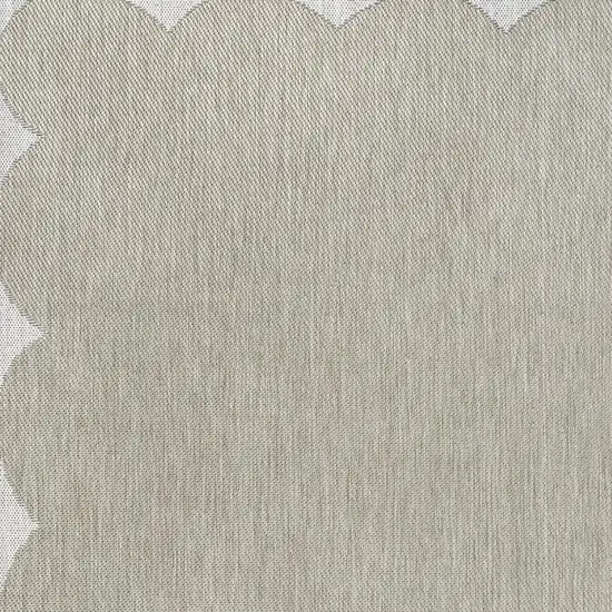 Beige And Cream Indoor Outdoor Area Rug Photo 2