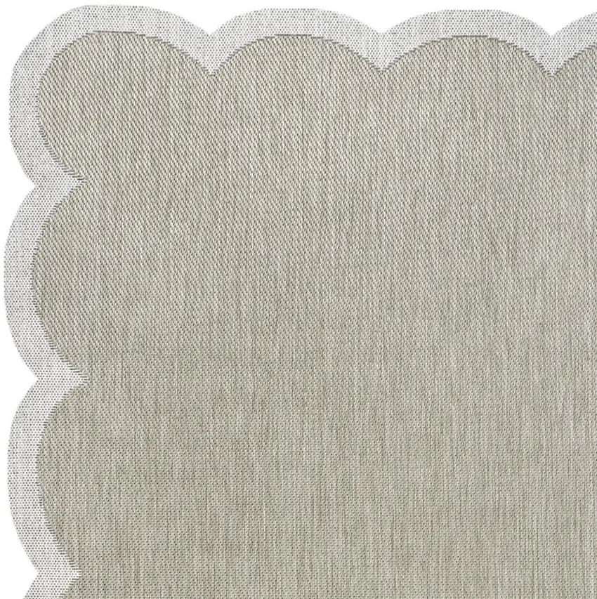 Beige And Cream Indoor Outdoor Area Rug Photo 2