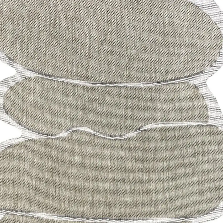 Beige And Cream Medallion Indoor Outdoor Area Rug Photo 2