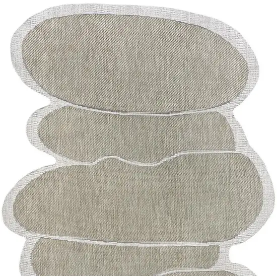 Beige And Cream Medallion Indoor Outdoor Area Rug Photo 2