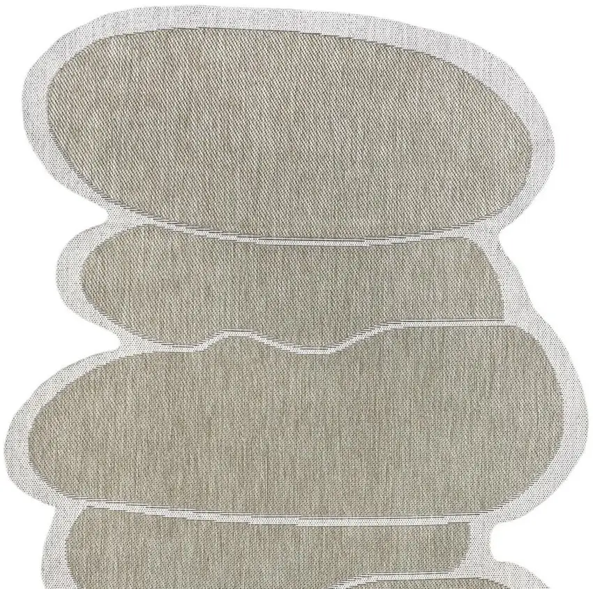 Beige And Cream Medallion Indoor Outdoor Area Rug Photo 3