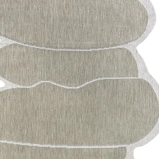 Beige And Cream Medallion Indoor Outdoor Area Rug Photo 2