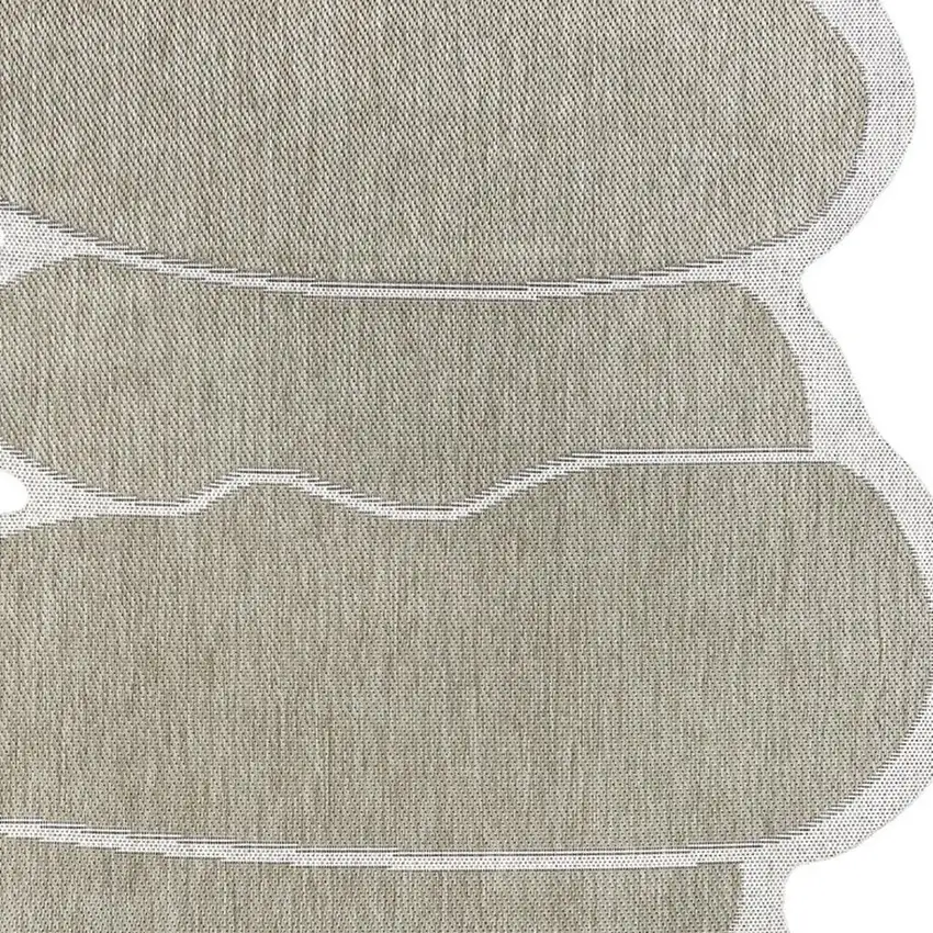 Beige And Cream Medallion Indoor Outdoor Area Rug Photo 2