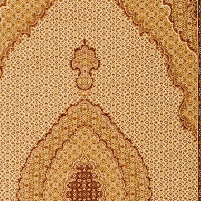 Beige And Cream Moroccan Area Rug Photo 3