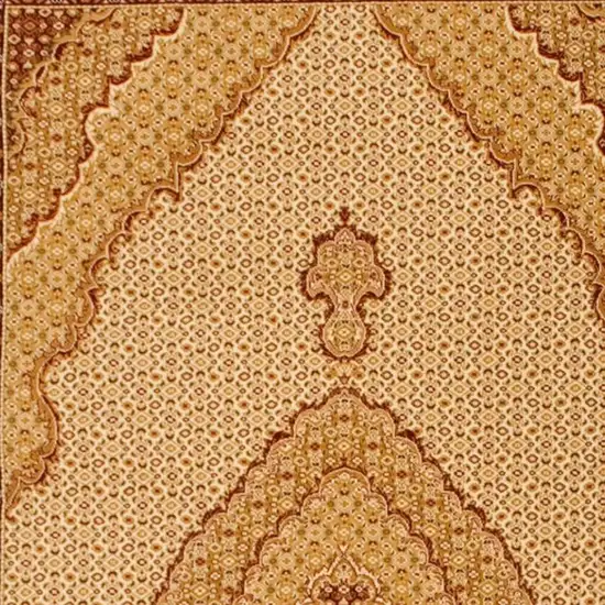 Beige And Cream Moroccan Area Rug Photo 6