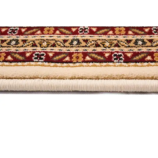 Beige And Cream Moroccan Runner Rug Photo 4