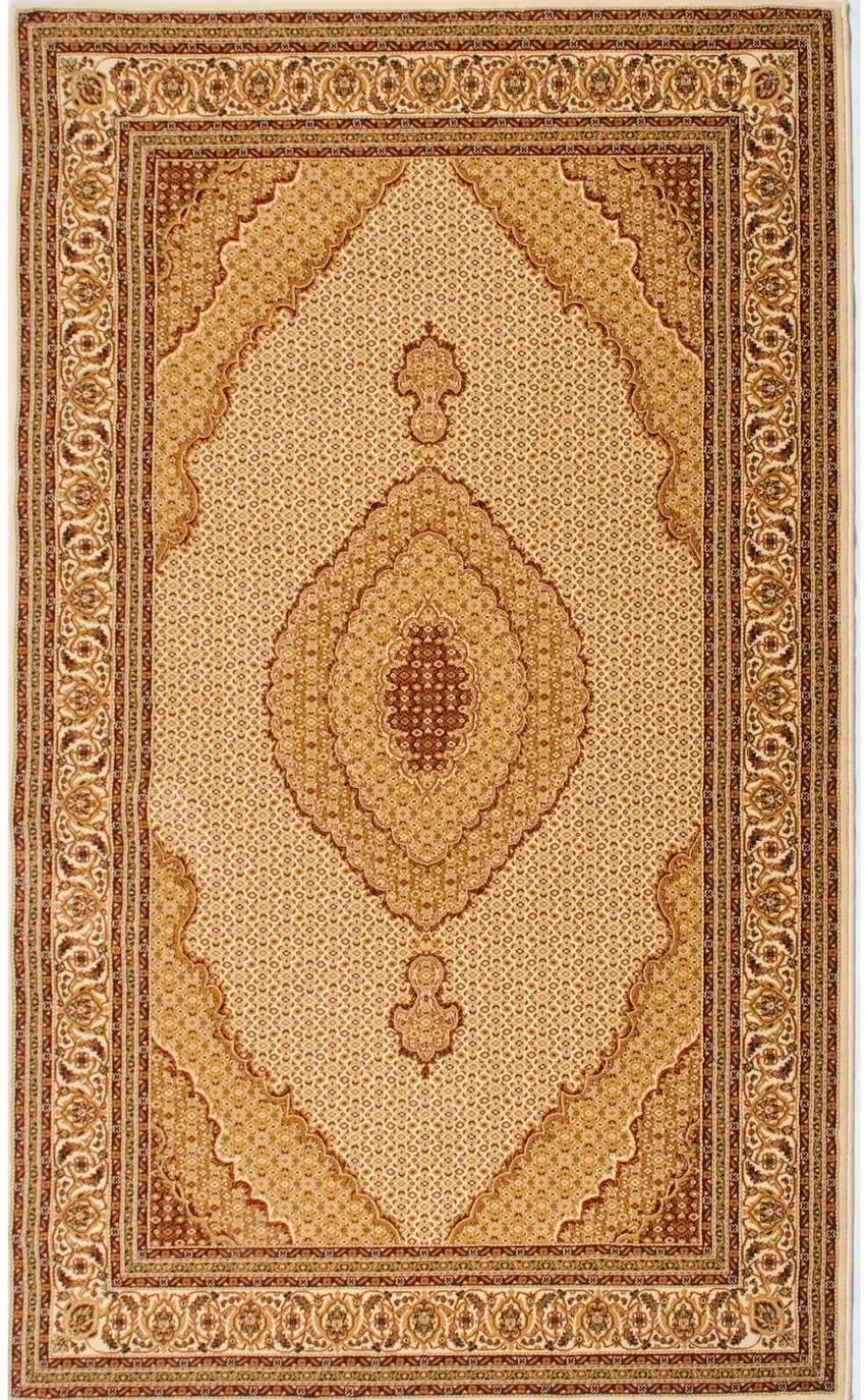 Beige And Cream Moroccan Runner Rug Photo 2
