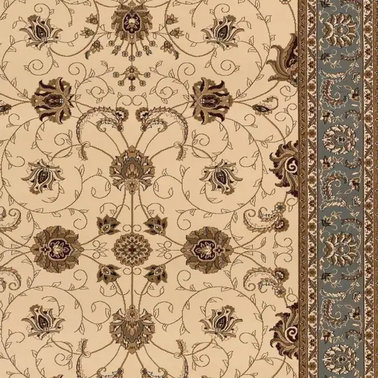 Beige And Cream Oriental Area Rug Photo 3