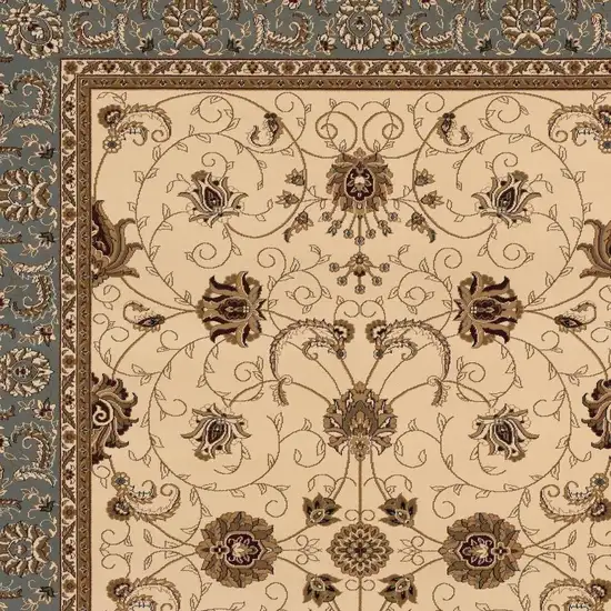 Beige And Cream Oriental Area Rug Photo 3