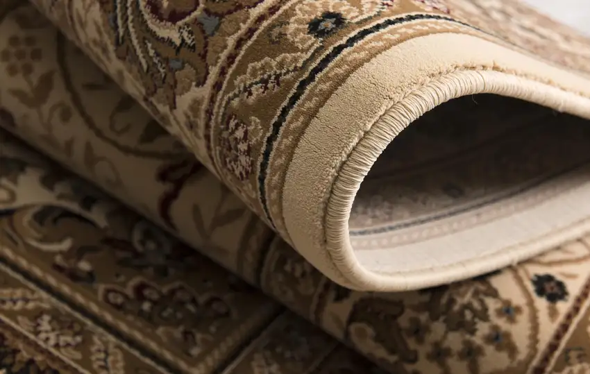 Beige And Cream Oriental Runner Rug Photo 5