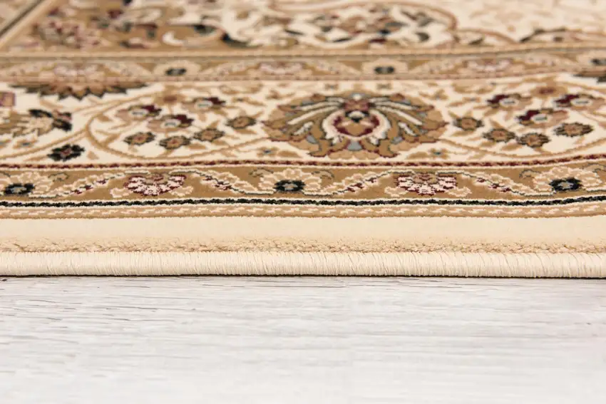 Beige And Cream Oriental Runner Rug Photo 3