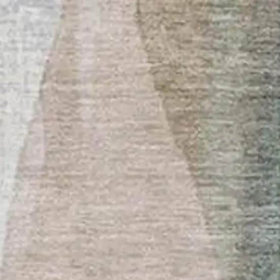 Beige And Denim Blue Abstract Washable Indoor Outdoor Area Rug Photo 3