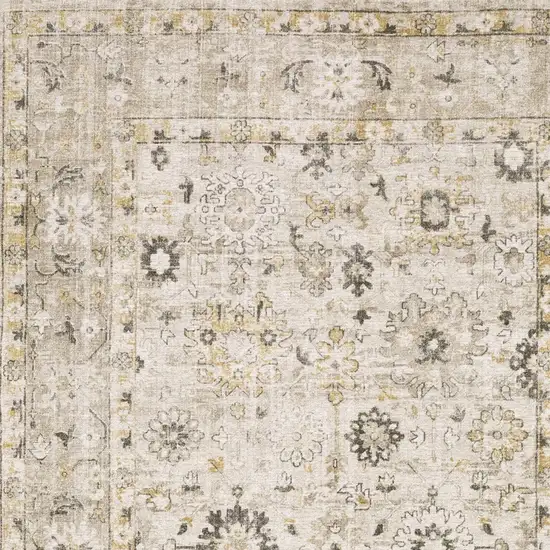 Beige And Gold Oriental Hand Tufted Area Rug Photo 6