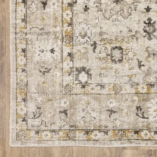 Beige And Gold Oriental Hand Tufted Area Rug Photo 4