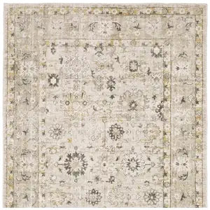 Photo of Beige And Gold Oriental Hand Tufted Area Rug