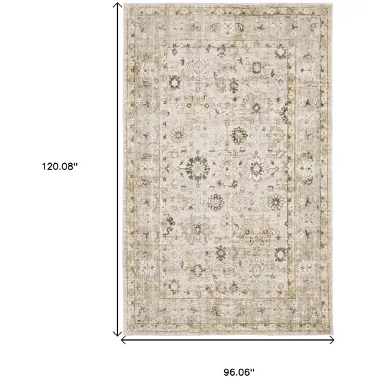Beige And Gold Oriental Hand Tufted Area Rug Photo 3