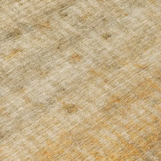 Beige And Gold Striped Washable Indoor Outdoor Area Rug Photo 7