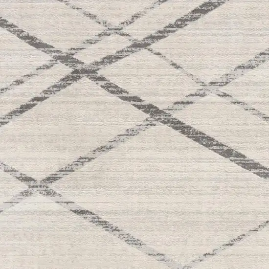 Beige And Gray Abstract Area Rug Photo 4